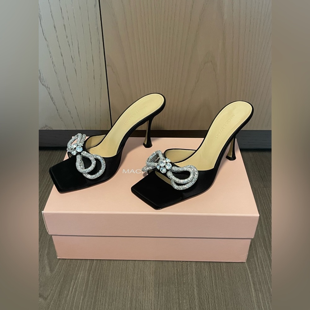 MACH & MACH Black Heels with Silver Embellishments - Picture 5 of 9